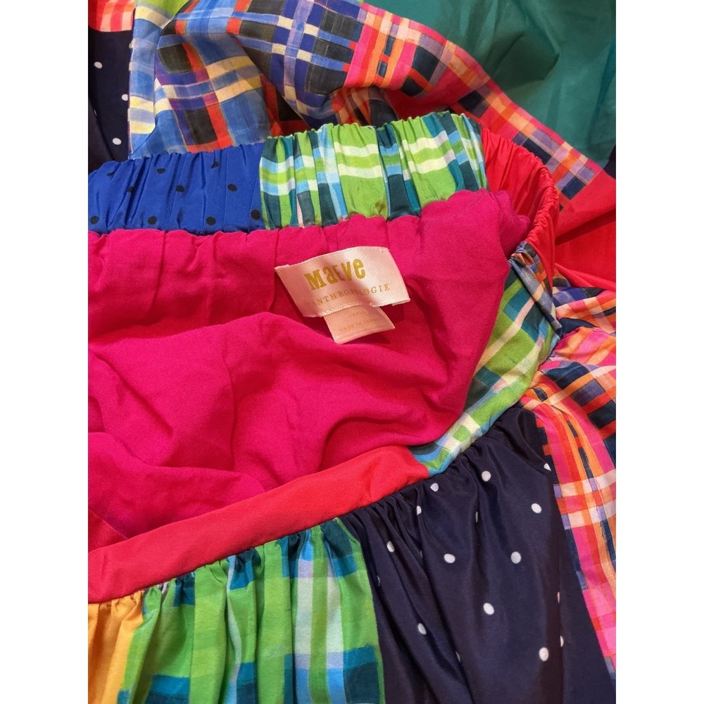 Anthropologie Maeve Patchwork Plaid A-Line Maxi Skirt Size Small - Picture 6 of 6